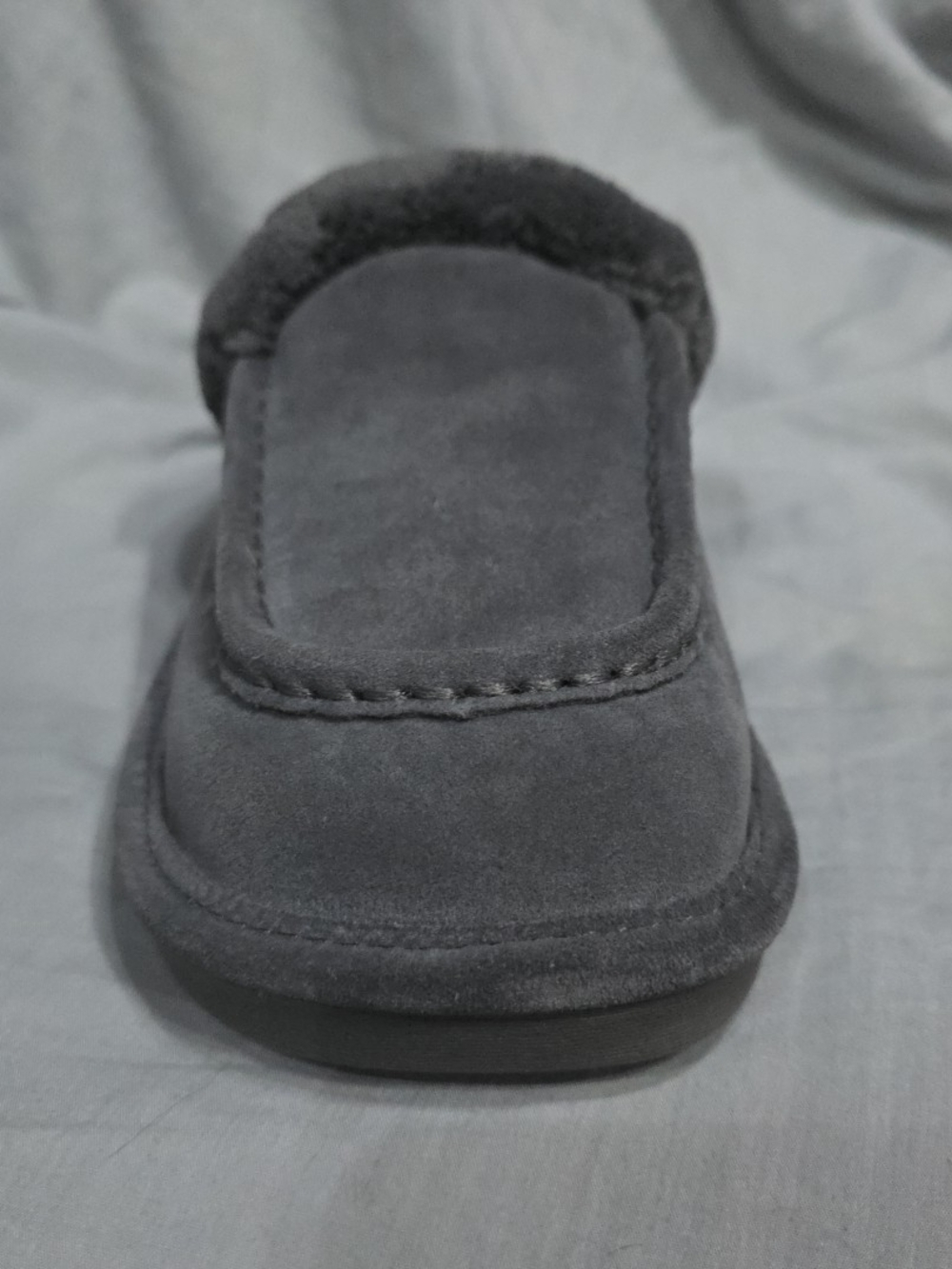 Men's Gray Suede Slip-On Loafers